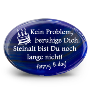 Edelstein mit Gravur zum Geburtstag