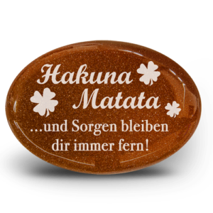 Glücksbringer Prüfung Gravur