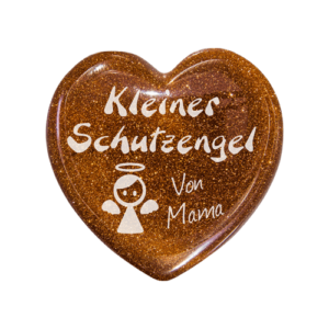 Schutzengel mit Gravur als personalisierter Edelstein