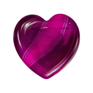 Heart Pebble Achat Purple Rain